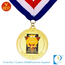 China Custom High Quality Gold Plating Baking Varnish Run Medal in Zinc Alloy